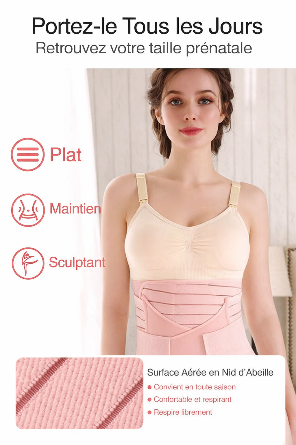 AXTARA Corset post-partum 3 en 1 ™
