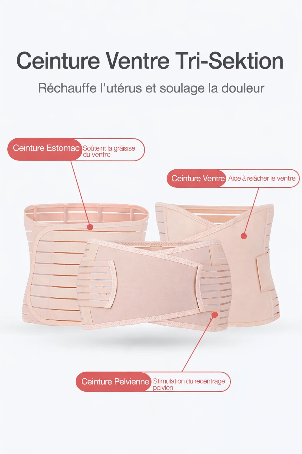 AXTARA Corset post-partum 3 en 1 ™
